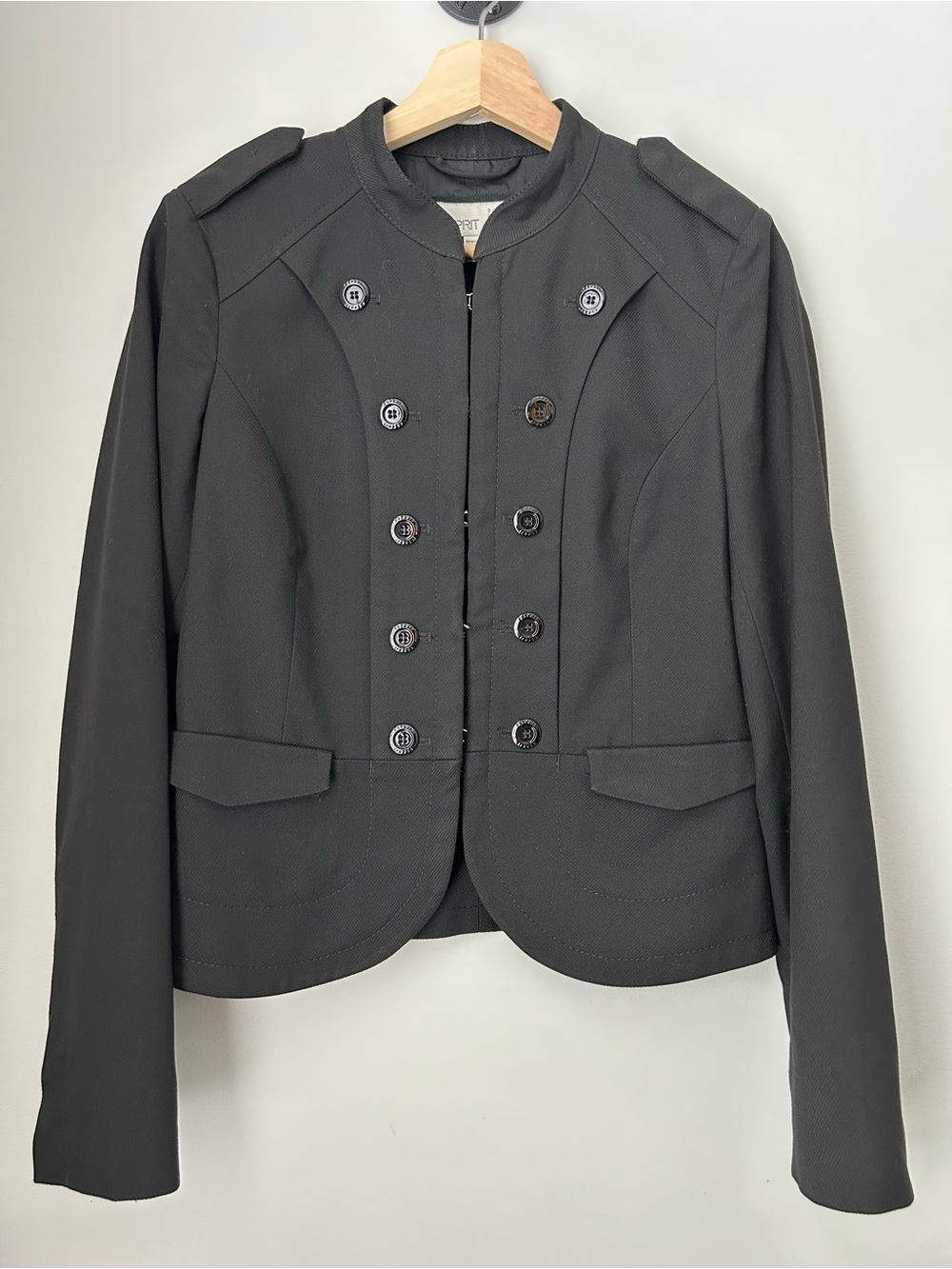 Esprit Military-Style Double-Breasted Blazer Jacket